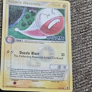 Pokemon Holon's Electrode Card - Yellow, Red, White